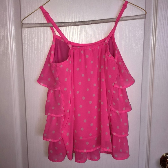 Pink polka dot tank top - Picture 2 of 3